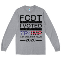Heather Grey hell yeah i voted trump and will do it again 2020 Long Sleeve Tee - Bettercallsaul