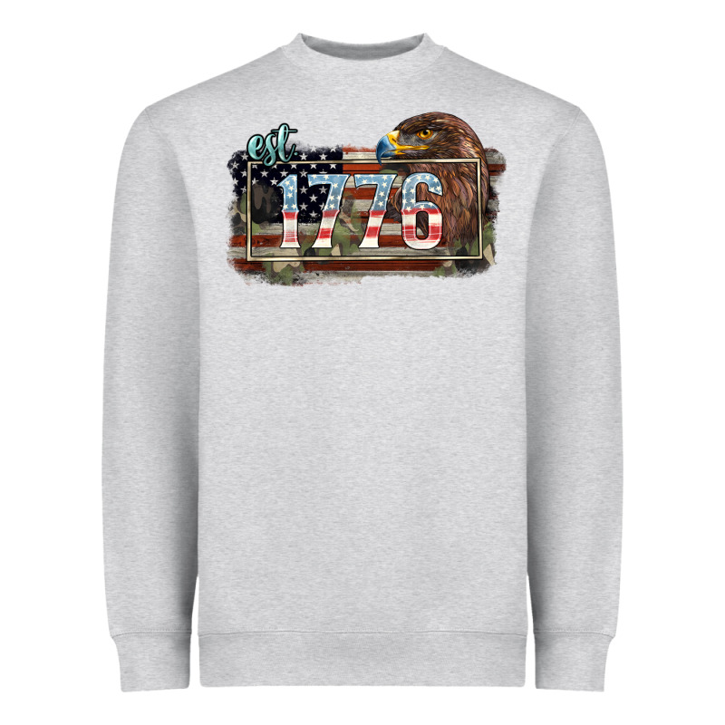 Eat. 1776 Eagle 4th Of July Heavyweight Sweatshirt by HowdyJamesFarm | Teevron