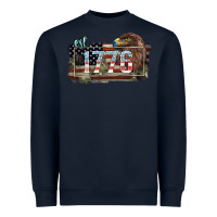 Navy Eat. 1776 eagle 4th of july Heavyweight Sweatshirt - HowdyJamesFarm
