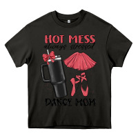 Asphalt hot mess always stressed dance mom Heavy Core Tee - MaliasSmallBusiness