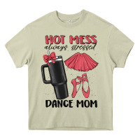 Mossy hot mess always stressed dance mom Heavy Core Tee - MaliasSmallBusiness