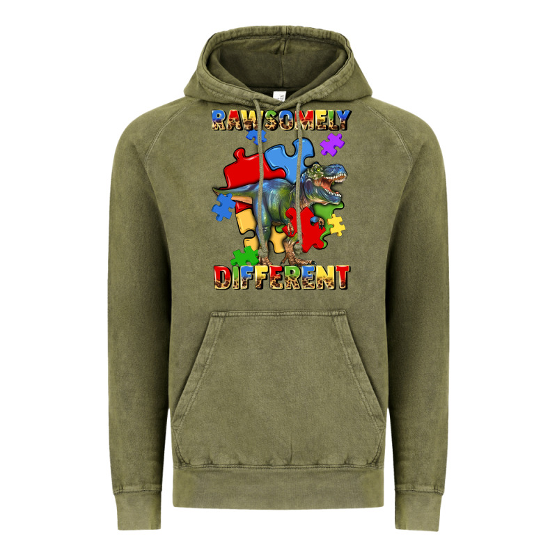 Rawsomely Different Autism T Rex Vintage Hoodie by Artiststas | Teevron