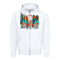 White Being a Mom Makes My Life Complete Zipper Hoodie - CowCowDesign