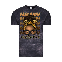 Cloud Black melanin afro messy bun Vintage Tee - Artiststas