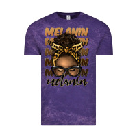 Cloud Purple melanin afro messy bun Vintage Tee - Artiststas