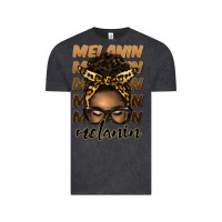 Vintage Black melanin afro messy bun Vintage Tee - Artiststas