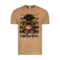 Vintage Camel melanin afro messy bun Vintage Tee - Artiststas