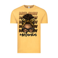 Vintage Mustard melanin afro messy bun Vintage Tee - Artiststas