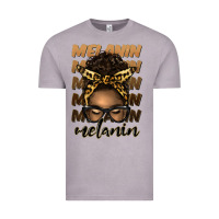 Melanin Afro Messy Bun Vintage Tee | Teevron