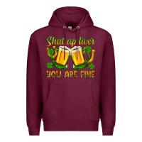 Burgundy St. Patrick’s Day shut up liver you are fine Premium Hoodie - OliviaCreatesArt