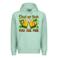 Seafoam St. Patrick’s Day shut up liver you are fine Premium Hoodie - OliviaCreatesArt