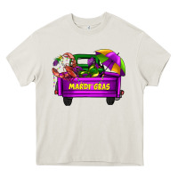 Cream mardi grass umbrella with truck Heavy Core Tee - AdoDesignShop