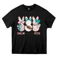 Black easter chilling with my peeps bunny Heavy Core Tee - MaliasSmallBusiness