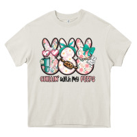Cream easter chilling with my peeps bunny Heavy Core Tee - MaliasSmallBusiness