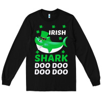 Black Irish Shark Doo Doo Doo Saint Patricks Day Long Sleeve Tee - Bettercallsaul