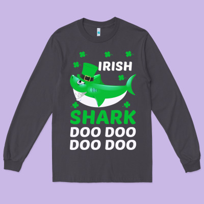 Irish Shark Doo Doo Doo Saint Patricks Day Long Sleeve Tee Designed By Bettercallsaul