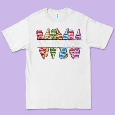 Custom Crayons Premium Tee Designed By Maliassmallbusiness
