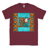 Burgundy Western Fall Cow Mama Classic Tee - LillyAllenDesigns
