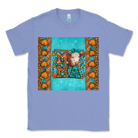 Colony Blue Western Fall Cow Mama Classic Tee - LillyAllenDesigns