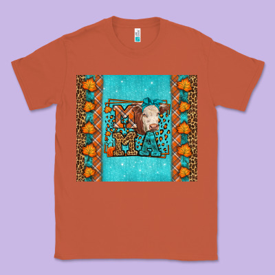 Western Fall Cow Mama Classic Tee Designed By Lillyallendesigns