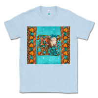 Dusty Blue Western Fall Cow Mama Classic Tee - LillyAllenDesigns