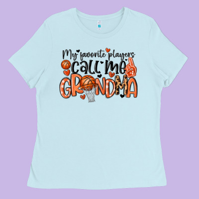 My Favorite Players Call Me Grandma Ladies Tee Designed By Maliassmallbusiness