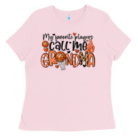 Bubblegum Pink my favorite players call me grandma Ladies Tee - MaliasSmallBusiness