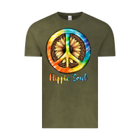 Vintage Olive Hippie  Soul Vintage Tee - JahusDesignShop