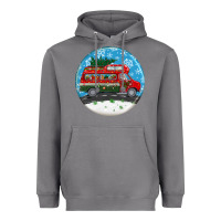 Storm santa claus with retro van  christmas ornament Heavyweight Hoodie - BundleAndBundleShop