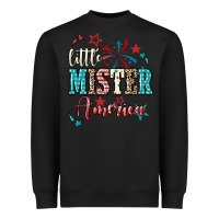 Black Little mister America 4th of july Heavyweight Sweatshirt - HowdyJamesFarm