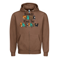 Chestnut Because Mama Runs This Shitshow Zipper Hoodie - CowCowDesign