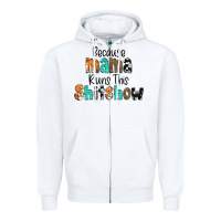 White Because Mama Runs This Shitshow Zipper Hoodie - CowCowDesign