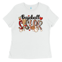 White baseball sister Ladies Tee - MaliasSmallBusiness