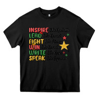 Black black history malia Heavy Core Tee - MaliasSmallBusiness
