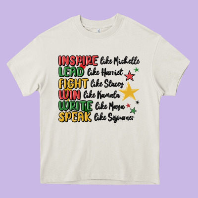 Black History Malia Heavy Core Tee Designed By Maliassmallbusiness