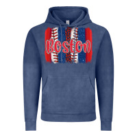 Vintage Denim boston baseball team spirit brushstrokes Vintage Hoodie - Artiststas