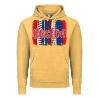 Vintage Mustard boston baseball team spirit brushstrokes Vintage Hoodie - Artiststas