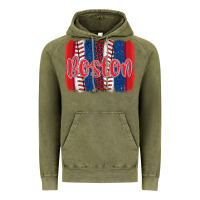 Boston Baseball Team Spirit Brushstrokes Vintage Hoodie | Teevron