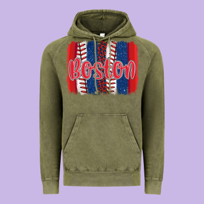 Boston Baseball Team Spirit Brushstrokes Vintage Hoodie Designed By Artiststas