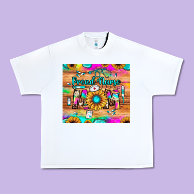 Proud Nurse Mom Urban Heavy Tee Designed By Jahusdesignshop