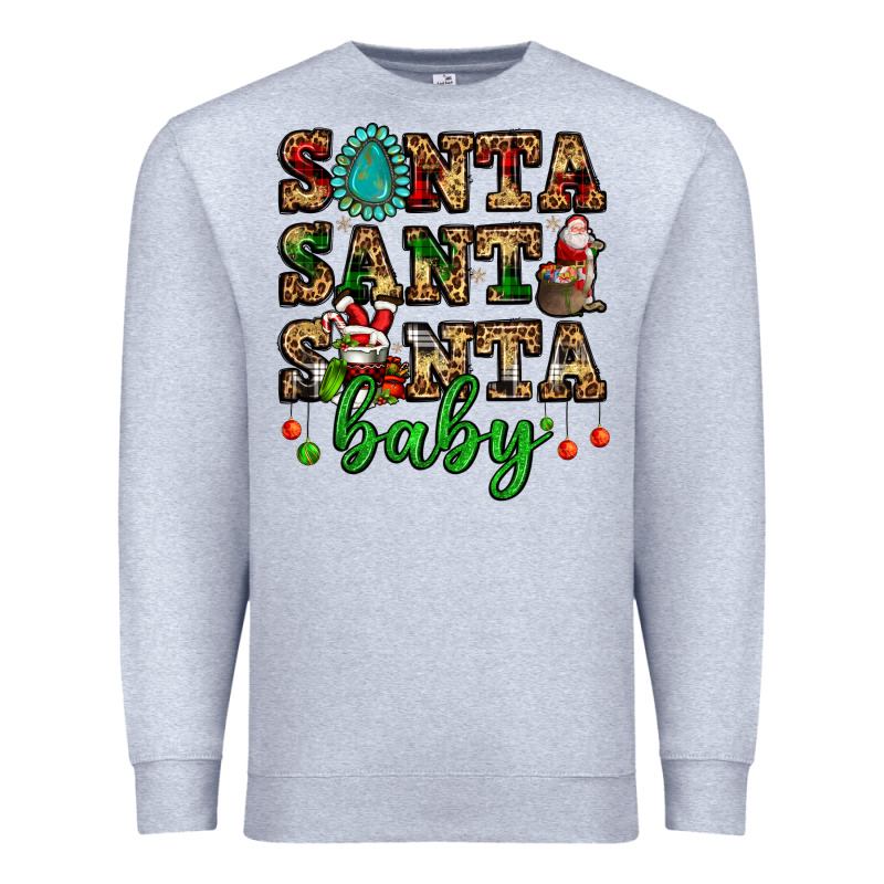 Santa Santa Santa Baby Premium Sweatshirt by FaDigitalArtStudio | Teevron