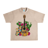 French Oak ,mexican sombrero guitar rose cactus Urban Heavy Tee - Artiststas