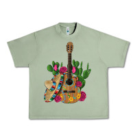 Oil Green ,mexican sombrero guitar rose cactus Urban Heavy Tee - Artiststas