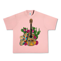 Salmon ,mexican sombrero guitar rose cactus Urban Heavy Tee - Artiststas