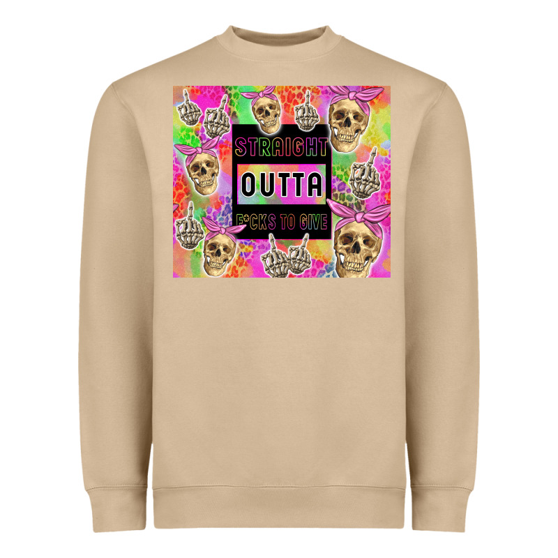 Straight Outta Fucks To Give Heavyweight Sweatshirt by TumblerDesignByShophia | Teevron