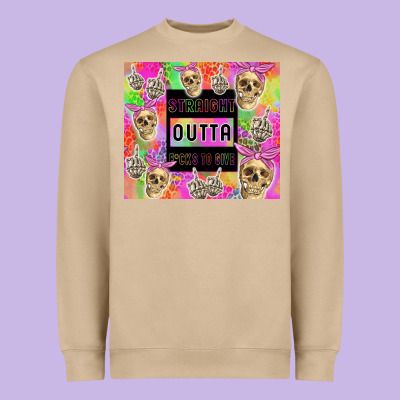 Straight Outta Fucks To Give Heavyweight Sweatshirt Designed By Tumblerdesignbyshophia