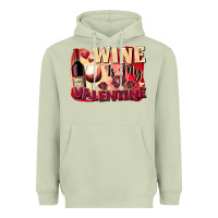 Matcha Wine İs My Valentine Fa Heavyweight Hoodie - FaDigitalArtStudio