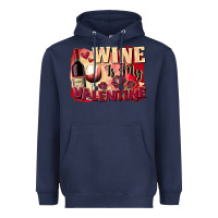 Navy Wine İs My Valentine Fa Heavyweight Hoodie - FaDigitalArtStudio