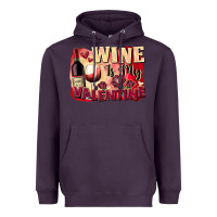Plum Wine İs My Valentine Fa Heavyweight Hoodie - FaDigitalArtStudio