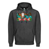 Charcoal Heather Blessed Mama Flowers Cow Zipper Hoodie - CowCowDesign